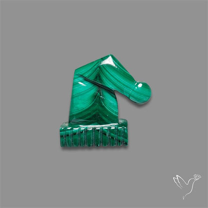 Malachite Hat Carving (handcarved)