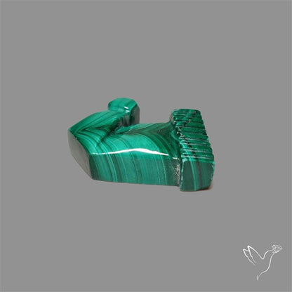 Malachite Hat Carving (handcarved)