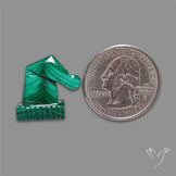 Malachite Hat Carving (handcarved)