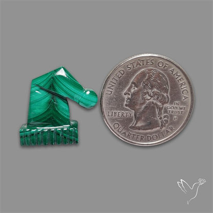Malachite Hat Carving (handcarved)
