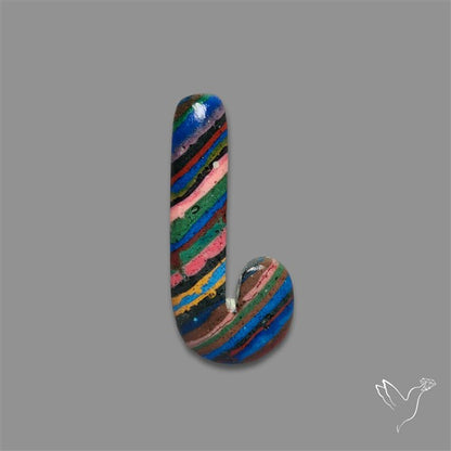 Rainbow Calsilica Candy Handcarved Cabochon