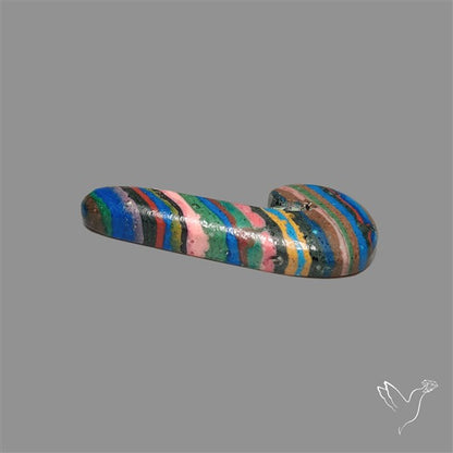 Rainbow Calsilica Candy Handcarved Cabochon