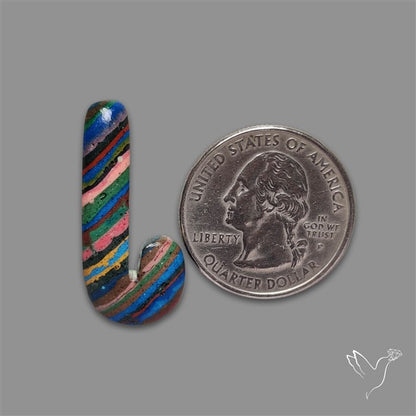 Rainbow Calsilica Candy Handcarved Cabochon