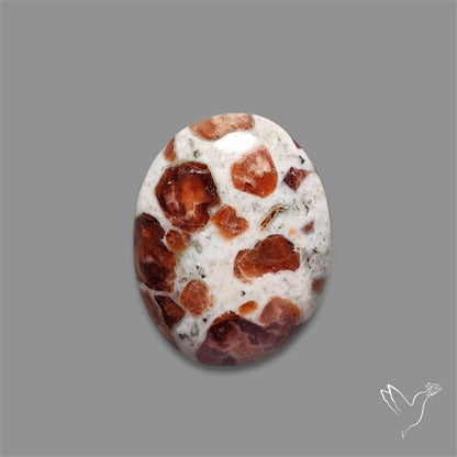 Garnet In Limestone Cabochon