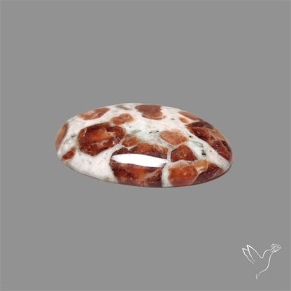 Garnet In Limestone Cabochon