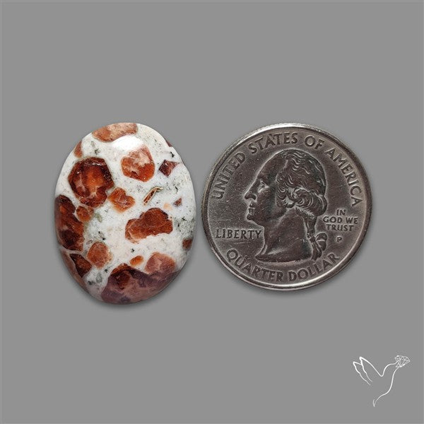 Garnet In Limestone Cabochon