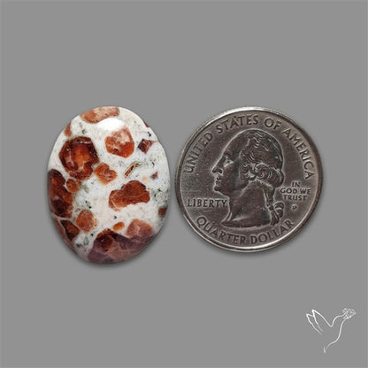 Garnet In Limestone Cabochon