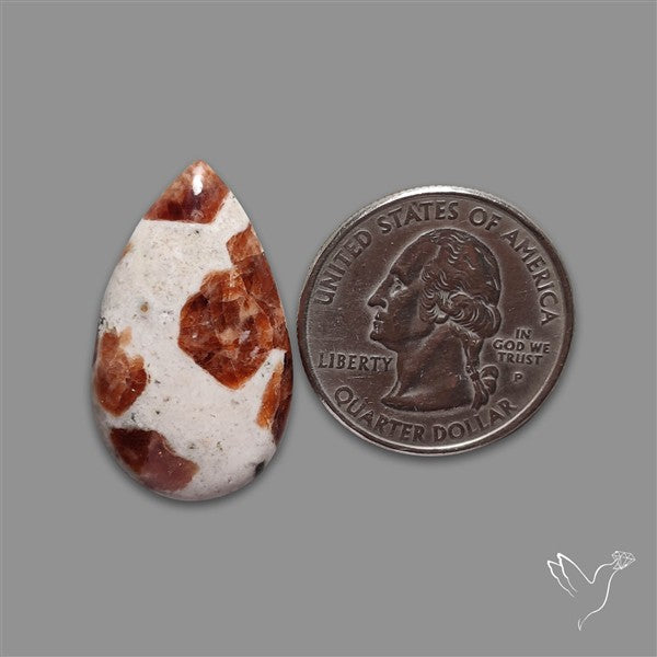 Garnet In Limestone Cabochon