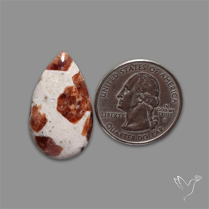 Garnet In Limestone Cabochon