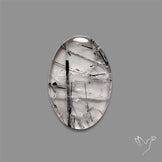 Black Tourmalinated Quartz Cabochon