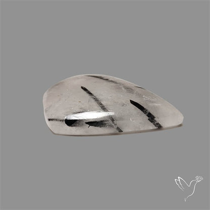 Black Tourmalinated Quartz Cabochon