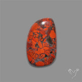 Red Brecciated Mookaite Cabochon
