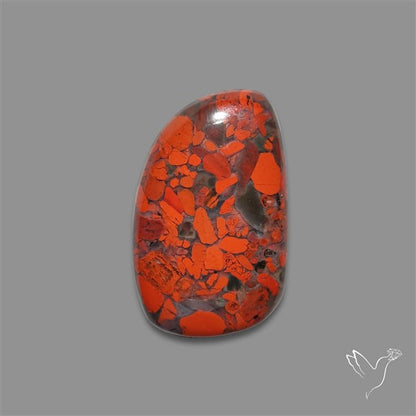 Red Brecciated Mookaite Cabochon