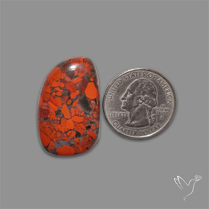 Red Brecciated Mookaite Cabochon