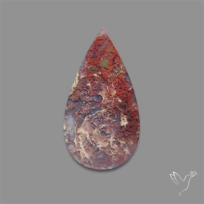 Indonesian Red Moss Agate Cabochon