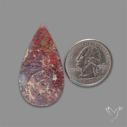 Indonesian Red Moss Agate Cabochon