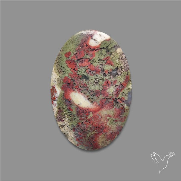 Indonesian Red Moss Agate Cabochon