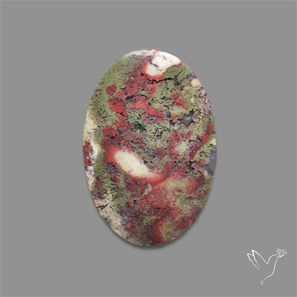 Indonesian Red Moss Agate Cabochon