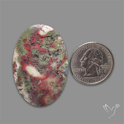Indonesian Red Moss Agate Cabochon