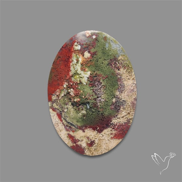 Indonesian Red Moss Agate Cabochon