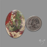 Indonesian Red Moss Agate Cabochon
