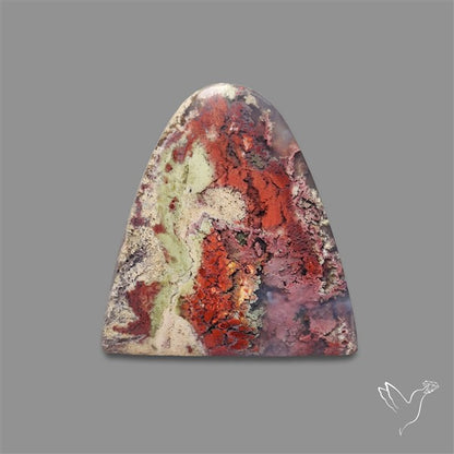 Indonesian Red Moss Agate Cabochon
