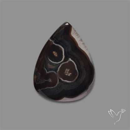 Black Banded Tuxedo Agate Cabochon