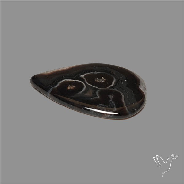 Black Banded Tuxedo Agate Cabochon
