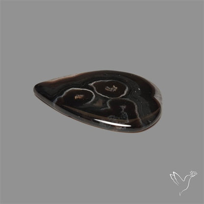 Black Banded Tuxedo Agate Cabochon