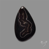 Black Banded Tuxedo Agate Cabochon