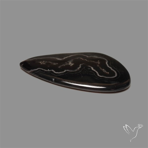 Black Banded Tuxedo Agate Cabochon