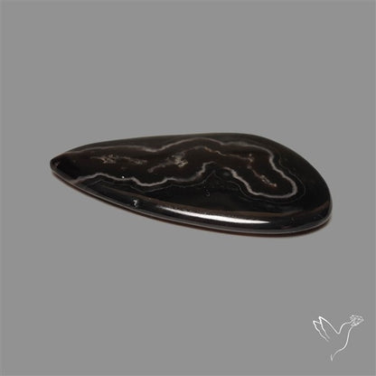 Black Banded Tuxedo Agate Cabochon