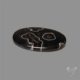 Black Banded Tuxedo Agate Cabochon