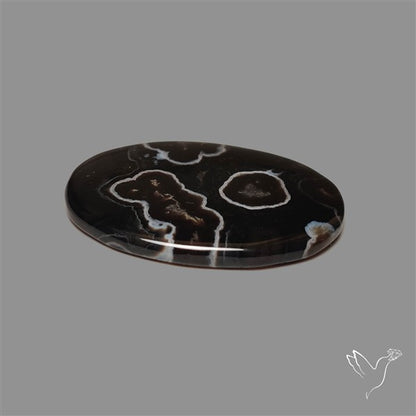 Black Banded Tuxedo Agate Cabochon