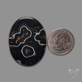 Black Banded Tuxedo Agate Cabochon