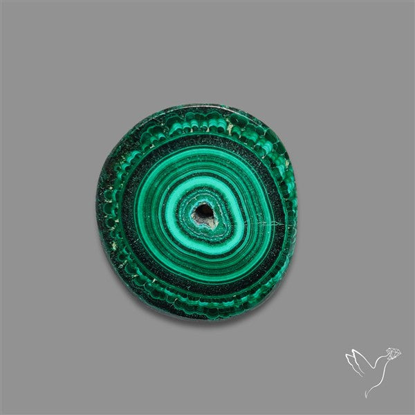 Rare Malachite Stalactite Slice
