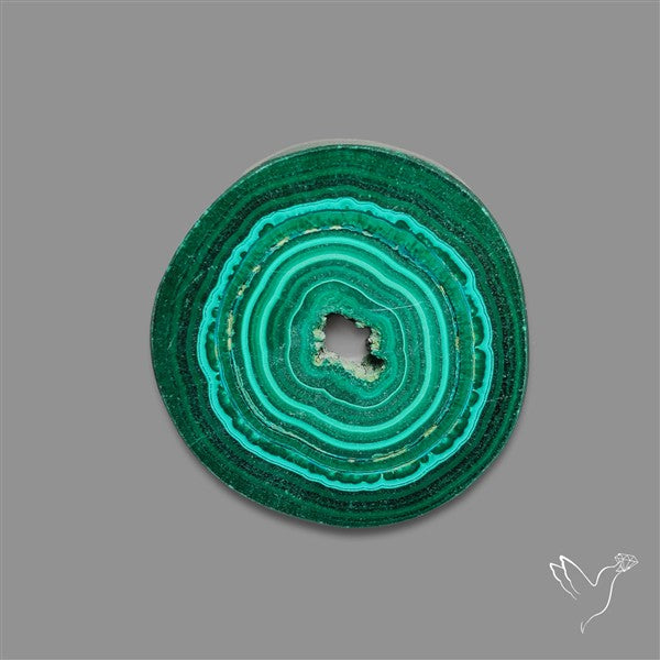 Rare Malachite Stalactite Slice