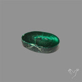 Rare Malachite Stalactite Slice wiith Chattoyancy