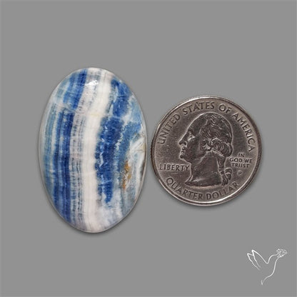 Blue Scheelite Cabochon aka Lapis Lace Agate