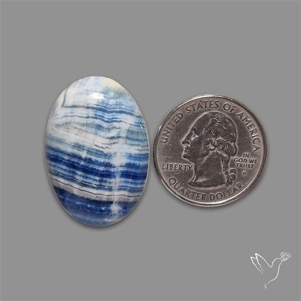 Blue Scheelite Cabochon aka Lapis Lace Agate