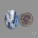 Blue Scheelite Cabochon aka Lapis Lace Agate