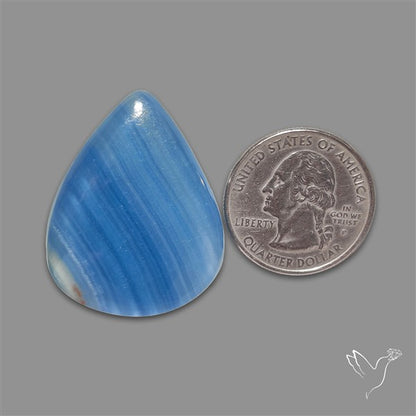 Caribbean Onyx Blue Calcite Cabochon