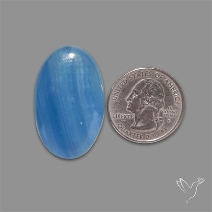 Caribbean Onyx Blue Calcite Cabochon