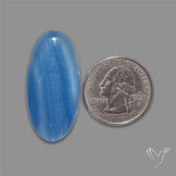 Caribbean Onyx Blue Calcite Cabochon