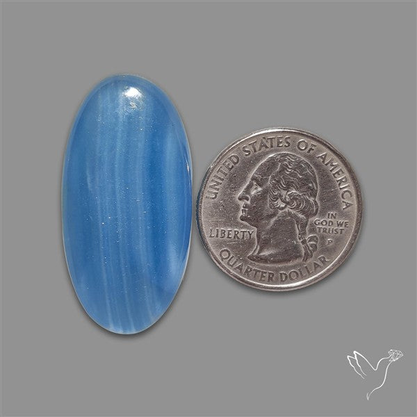 Caribbean Onyx Blue Calcite Cabochon