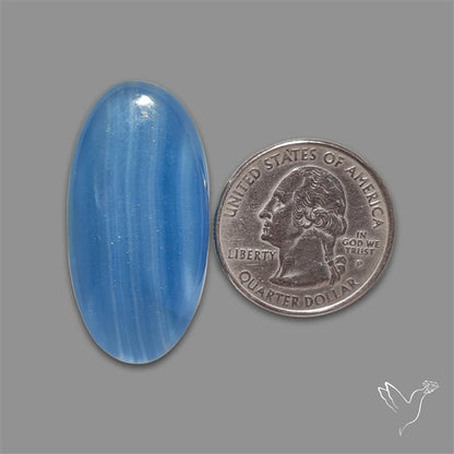 Caribbean Onyx Blue Calcite Cabochon