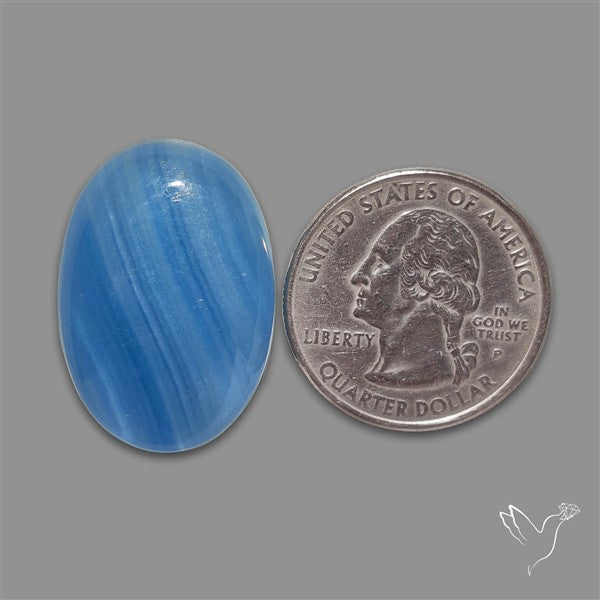 Caribbean Onyx Blue Calcite Cabochon