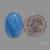 Caribbean Onyx Blue Calcite Cabochon