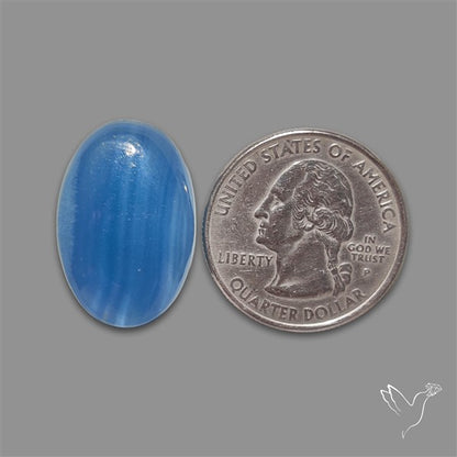 Caribbean Onyx Blue Calcite Cabochon