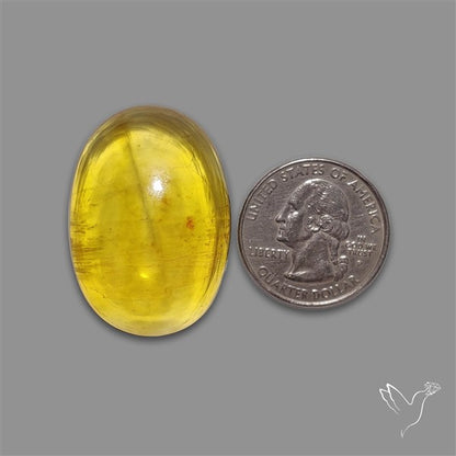 Large Yellow Fluorite High Domed Cabochon